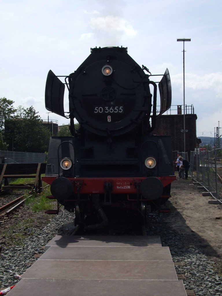 Baureihe 50 3655 stand am 01.07.2007 beim Tag der offenen Tr am Ringlokschuppen in Bielefeld.