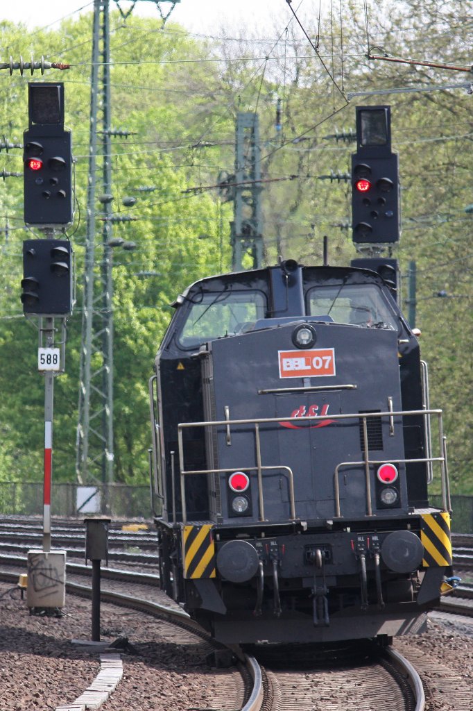 BBL 07 (ex rt&L) wartete am 1.5.12 in Dsseldorf-Volksgarten auf Weiterfahrt.