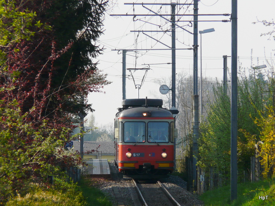 BD / WM - Triebwagen BDe 8/8 6 unterwegs in Bremgarten am 22.04.2010