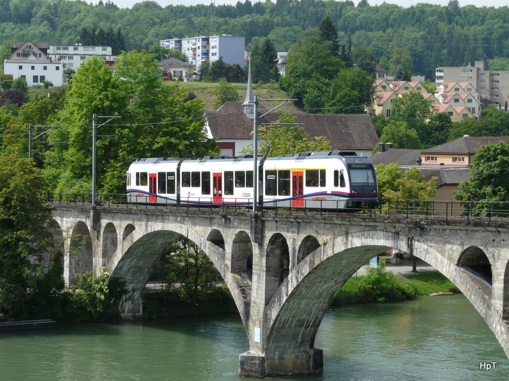 BD - Triebwagen ABe 4/8 5002 unterwegs in Bremgarten am 29.05.2010