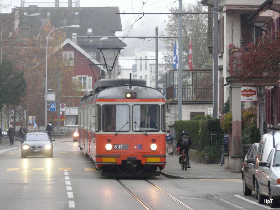 BD - Triebwagen BDe 8/8 1 + BDe 8/8 in den Strassen von Dietikon am 20.11.2009