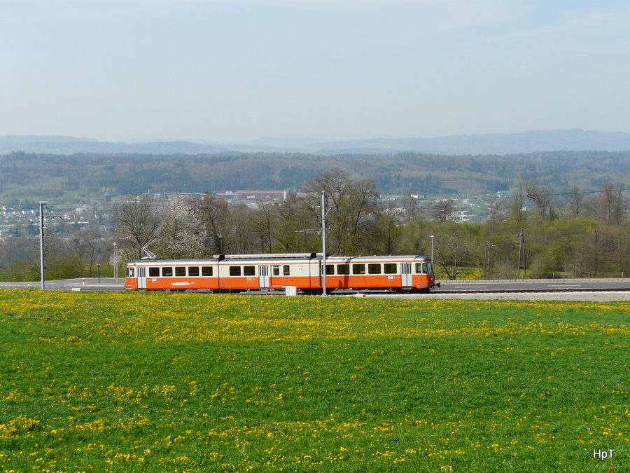 BD WM - Triebewagen BDe 8/8  6 unterwegs bei Wieden-Heinrti am 22.04.2010