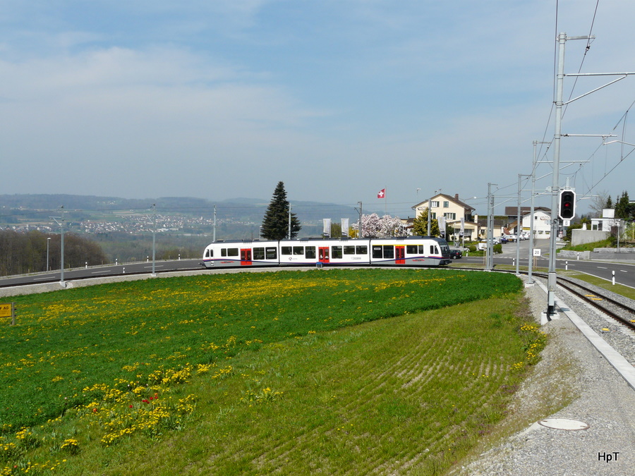 BD WM - Triebwagen   DIAMANT   ABe 4/8 5002 unterwegs in Wieden - Heinrti am 22.04.2010