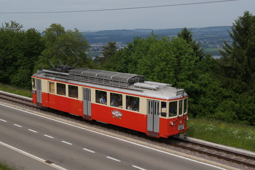 BDe 4/4 10 fhrt am 19.5.12 von Scheuren Richtung Neuhaus.