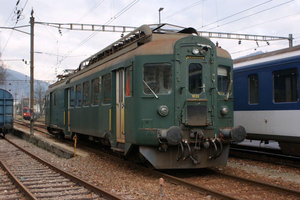 BDe 4/4 162 der Swisstrain war am 04.02.2009 bei der OEBB in Balstal abgestellt.