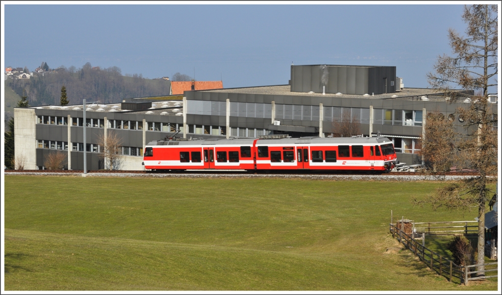 BDeh 3/6 kurz vor Heiden. (09.03.2011)