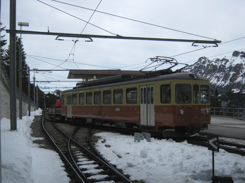 Be 4/4 31, ex. Bipperlisi, ASm, in Mrren, 15.03.2011.