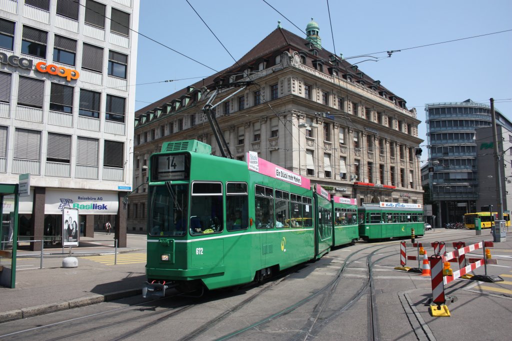 Be 4/6S 672 am Aeschenplatz am 29.06.2012