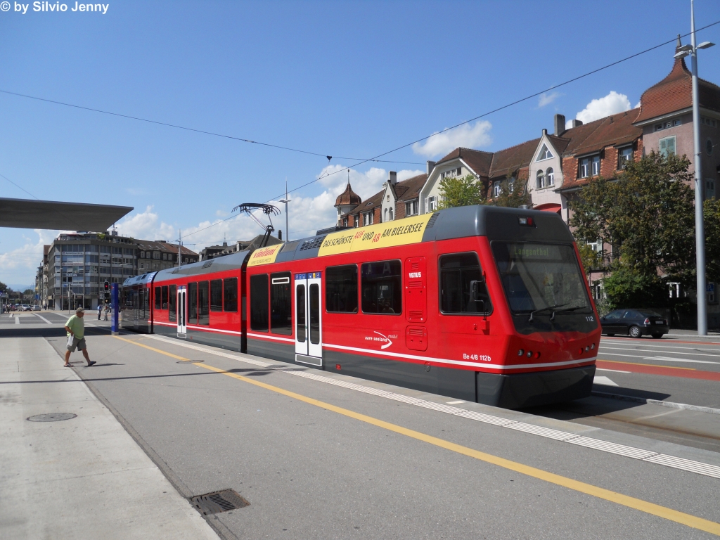 Be 4/8 112 ''Venus'' der asm am 19.8.2011 auf dem Solothurner Bahnhofsplatz