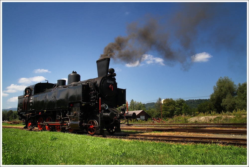 Bei den Festlichkeiten  Nostalgie Total - 20Jahre NBiK  konnte ich die Dampflok 93.1332 im Bahnhof Weizelsdorf ablichten.
22.08.2010