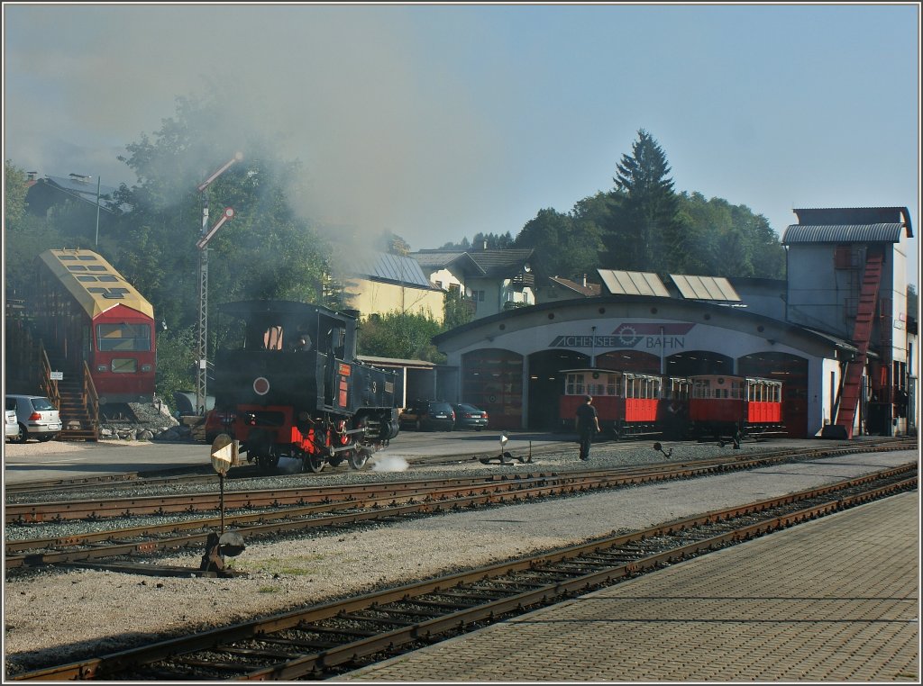 Beim Depot der Achenseebahn.
(16.09.2011)