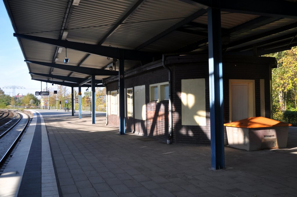 BERLIN, 23.10.2010, Bahnsteig des S-Bahnhofs Betriebsbahnhof Rummelsburg

