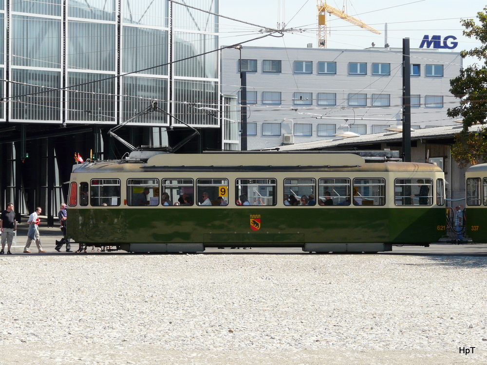 Bern mobil / Trammmuseum Bern - Tram Be 4/4 621 unterwegs auf Extrafahrt in Bern am  11.09.2011