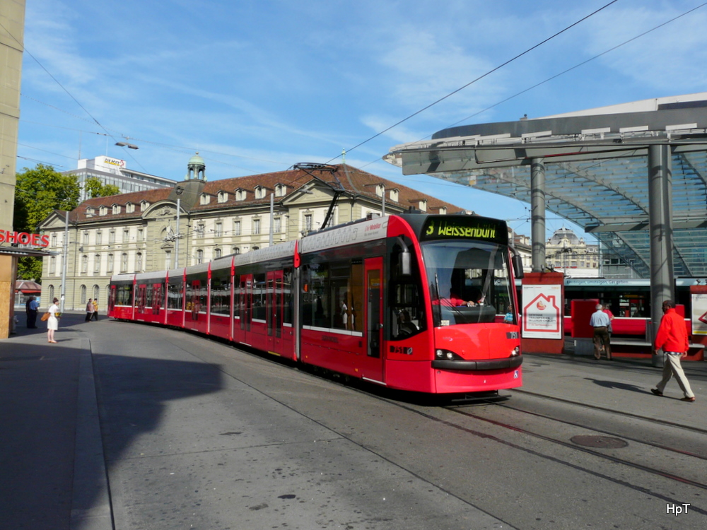Bern mobil - Tram Be 6/8 751 unterwegs auf der Linie 3 in Bern am 11.09.2011