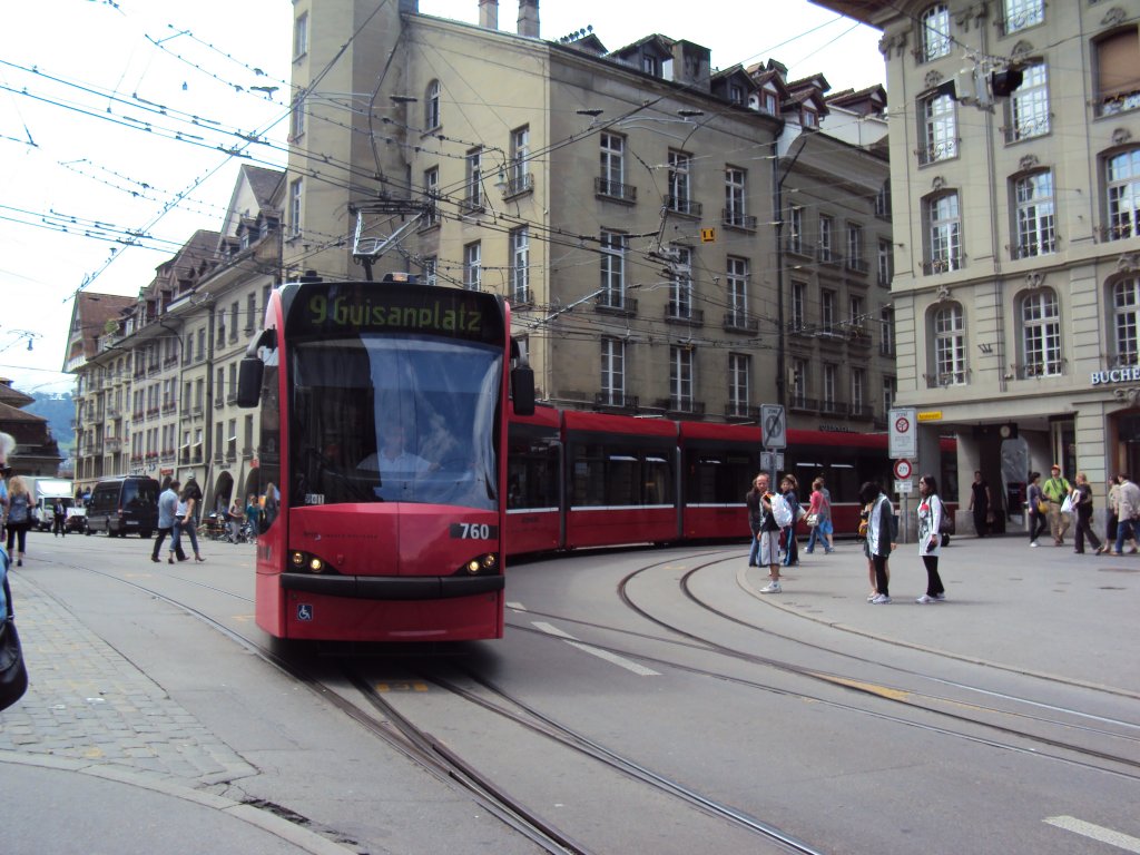 Bernmobil Be 6/8 760 beim Zytglogge. 13.06.2010