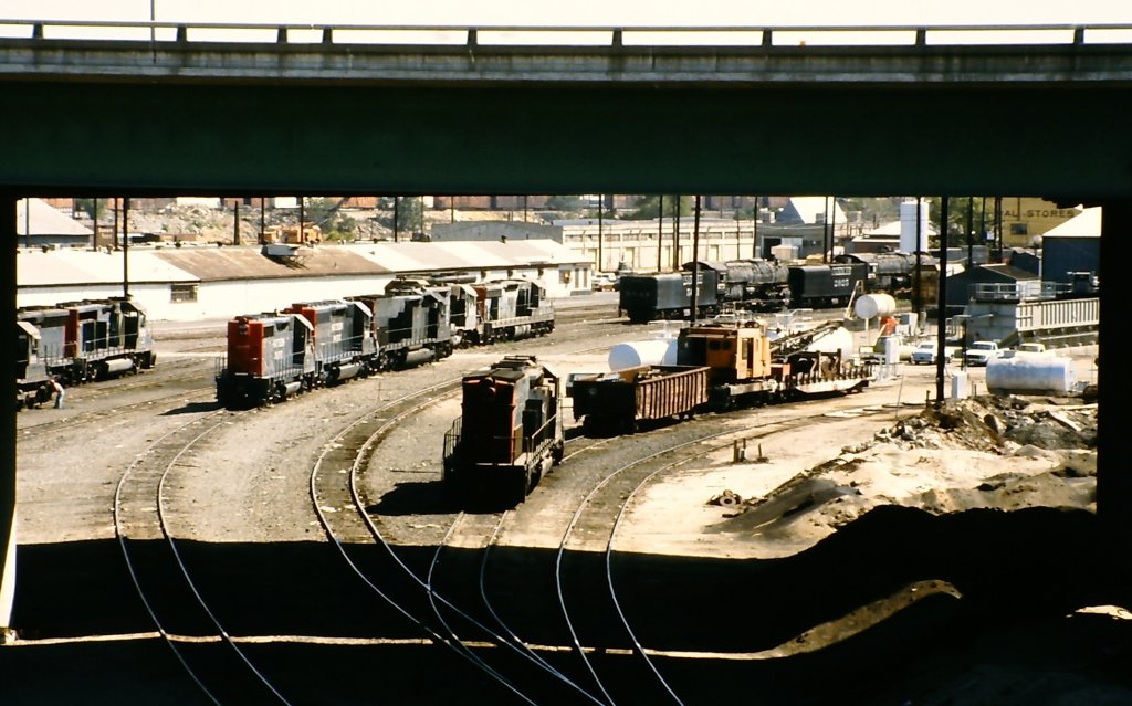 Betriebswerk der Southern Pacific in Sacramento am 21. August 1988.