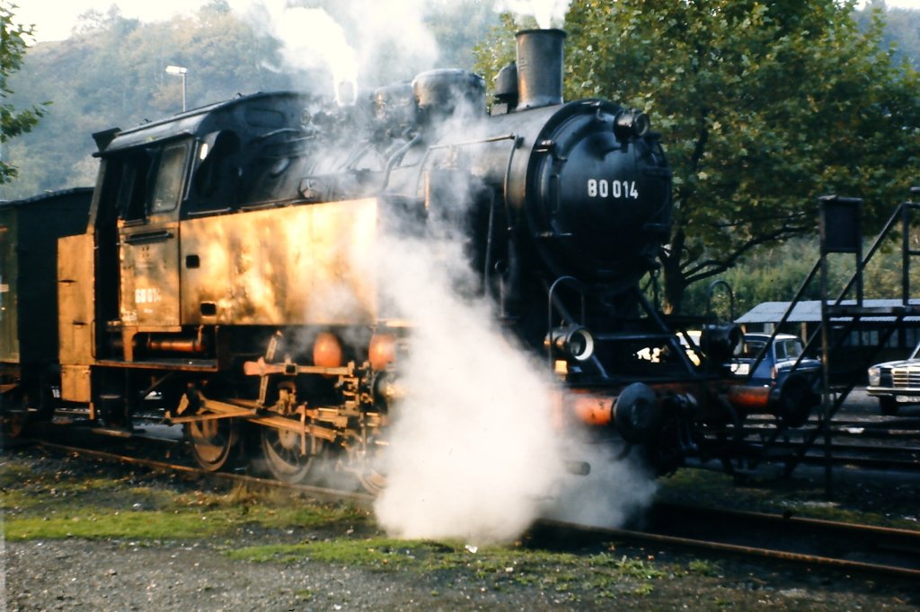 Bevor die 80 014 ihre Reise nach England antrat, war sie 1974 einige Wochen im Eisenbahnmuseum Bochum-Dahlhausen im Einsatz.