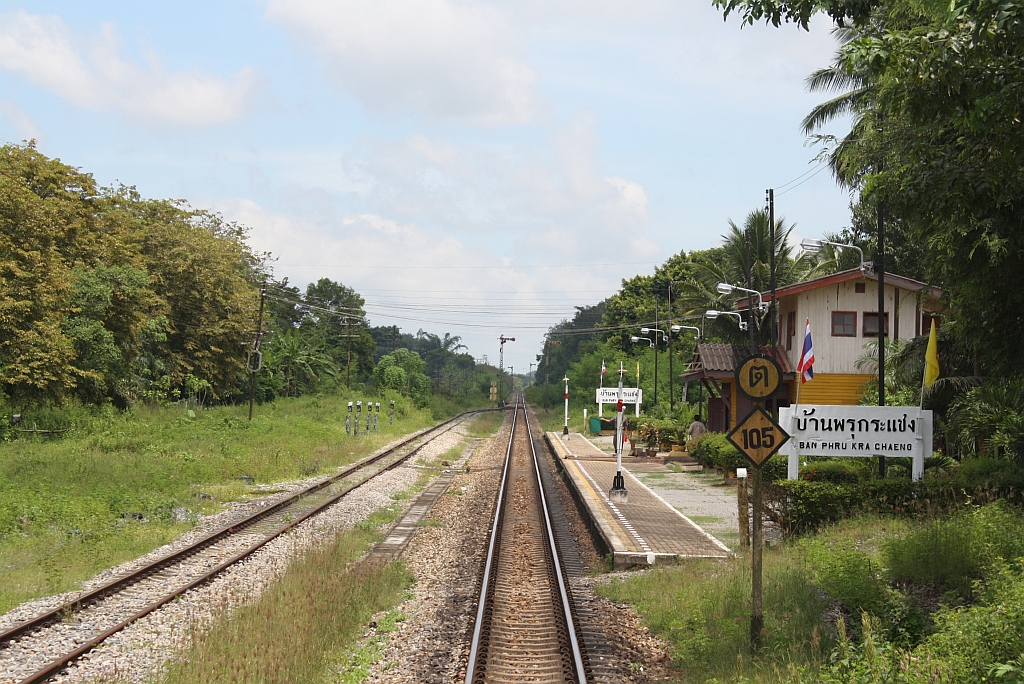 Bf. Ban Phru Kra Chaeng, Blickrichtung Ban Thung Pho Jn., am 24.August 2011.