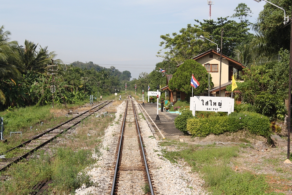 Bf. Sai Yai, Blickrichtung Thung Song Jn., am 07.Jnner 2013. 

