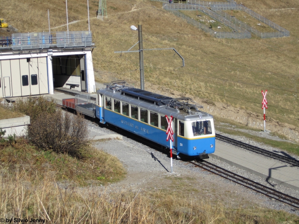 Bhe 2/4 204 am 25.10.2012 in der Bergstation Rochers-de-Naye.