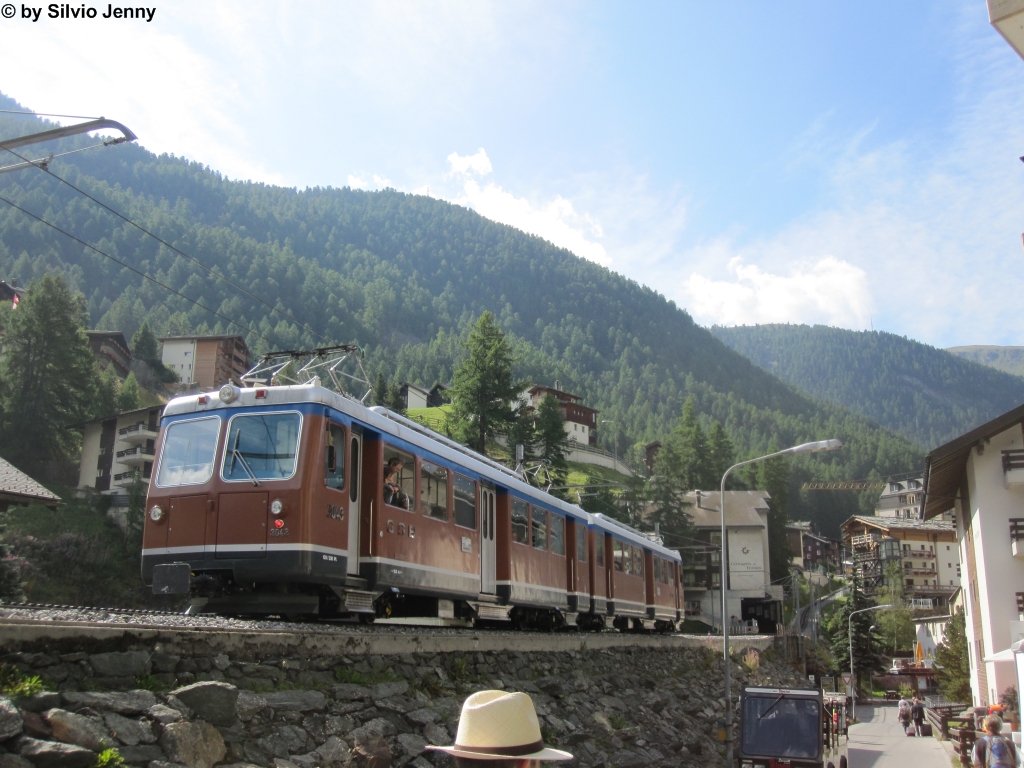 Bhe 4/8 3043 am 3.8.2012 in Zermatt