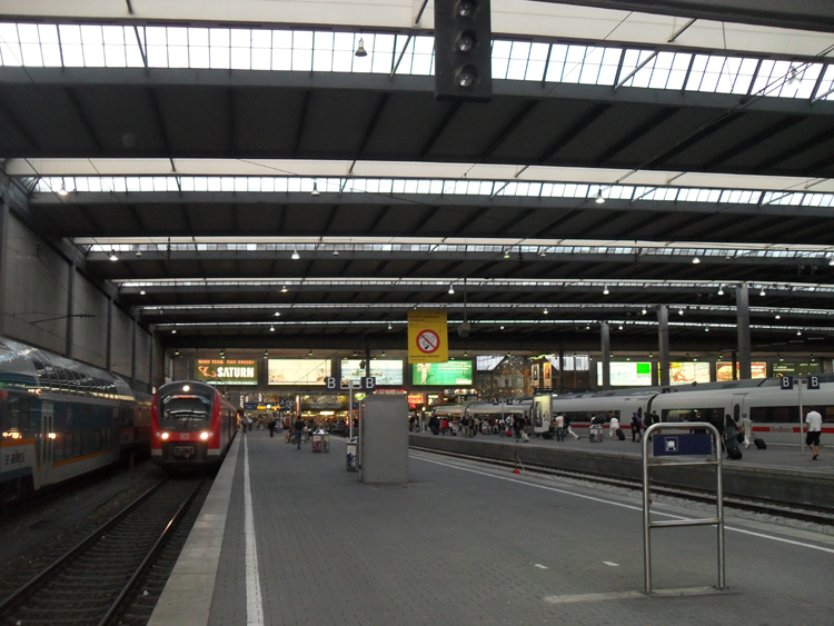 Bilck zum Bahnhof M�nchen Hbf am 10.08.10