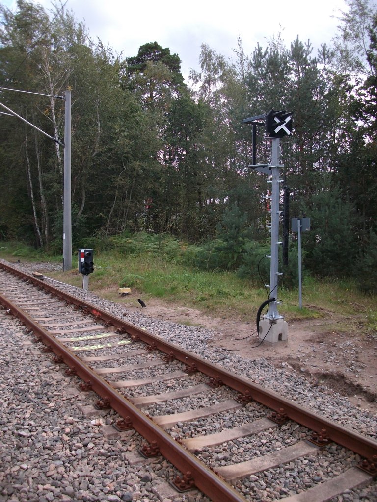 Binz wird als erster Bahnhof auf Rgen die bekannten DB-Gleissperrsignale bekommen.