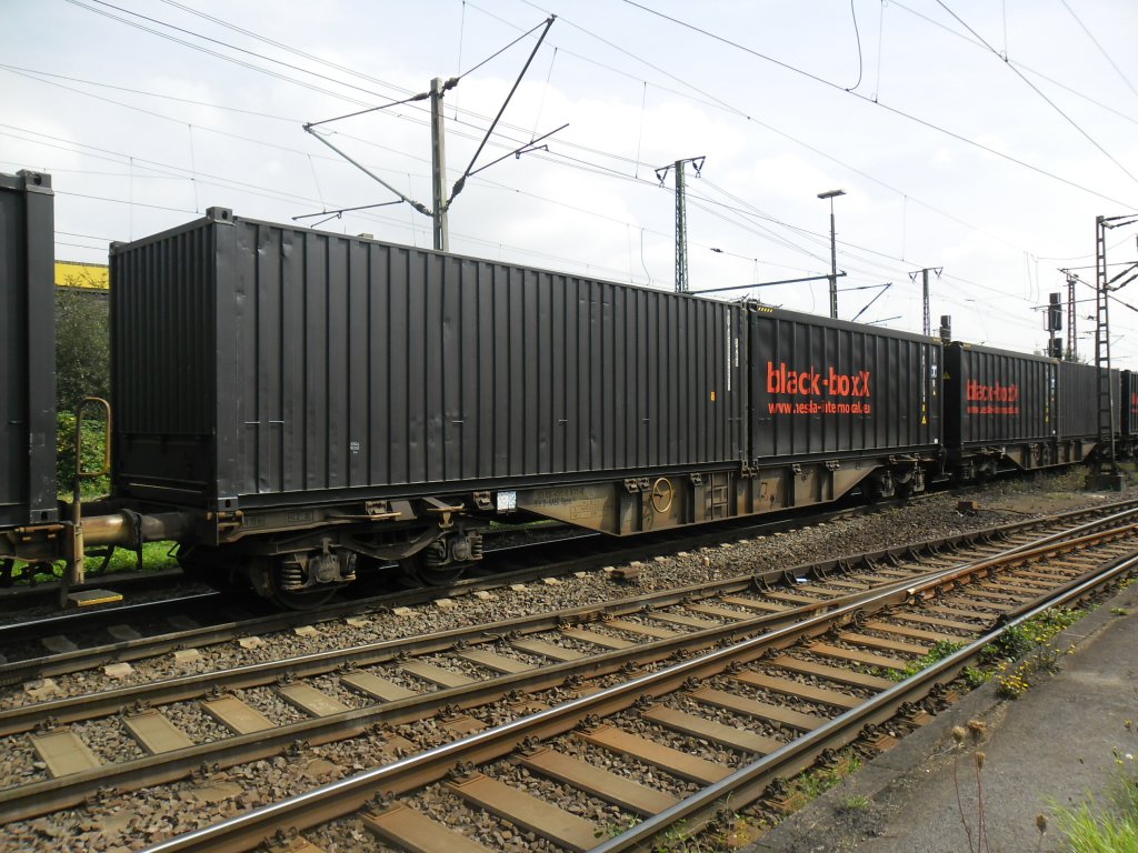 Black Box Containergterwagen in Lehrte, am 25.08.2011