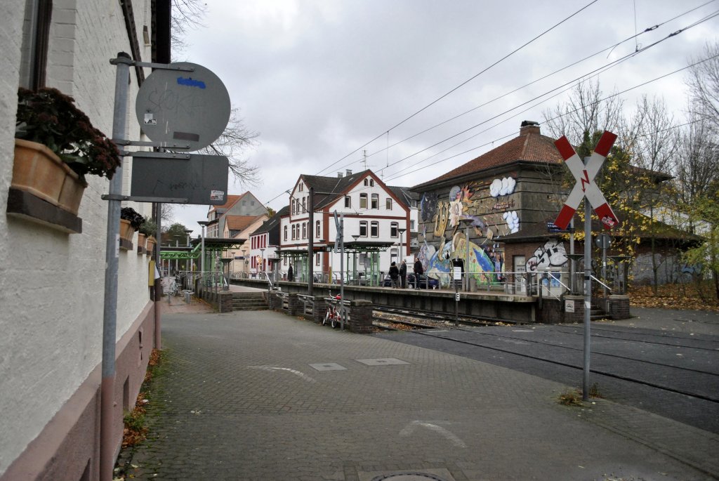 Blick auf die Haltestlle  Brunnenstrae , der Stadtbahn Hannover am 07.11.2012 in Hannover.