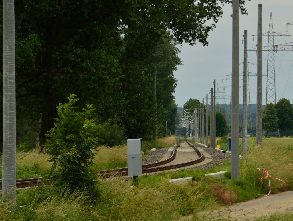 Blick auf die Kbs 456 Baustelle Lindern - Heinsberg, hier zwischen Randerath und Himmerich guckt man in Richtung Prosseln. 22.6.2013