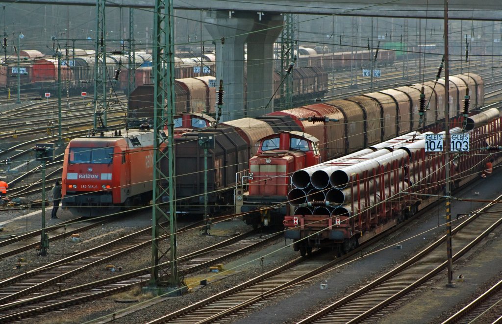Blick auf den Kreuztaler Rangierbahnhof am 21.02.2011
