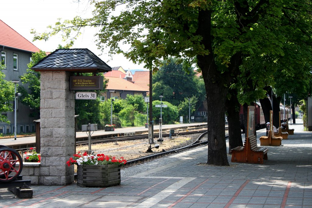 Blick in den Bahnhof Wernigerode (Aufnahme vom 02.07.2010)