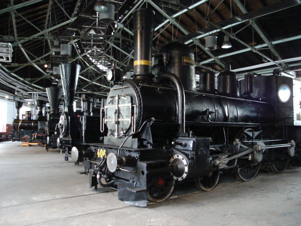 Blick in das Eisenbahnmuseum in Ljubljana und befindet sich in der Parmova ulica 35    1.12.09