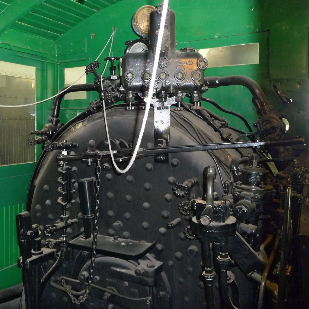 Blick in der Fhrerstand der Leetonia Railway #1 im Railroad Museum Strasburg, PA (02.06.09) 