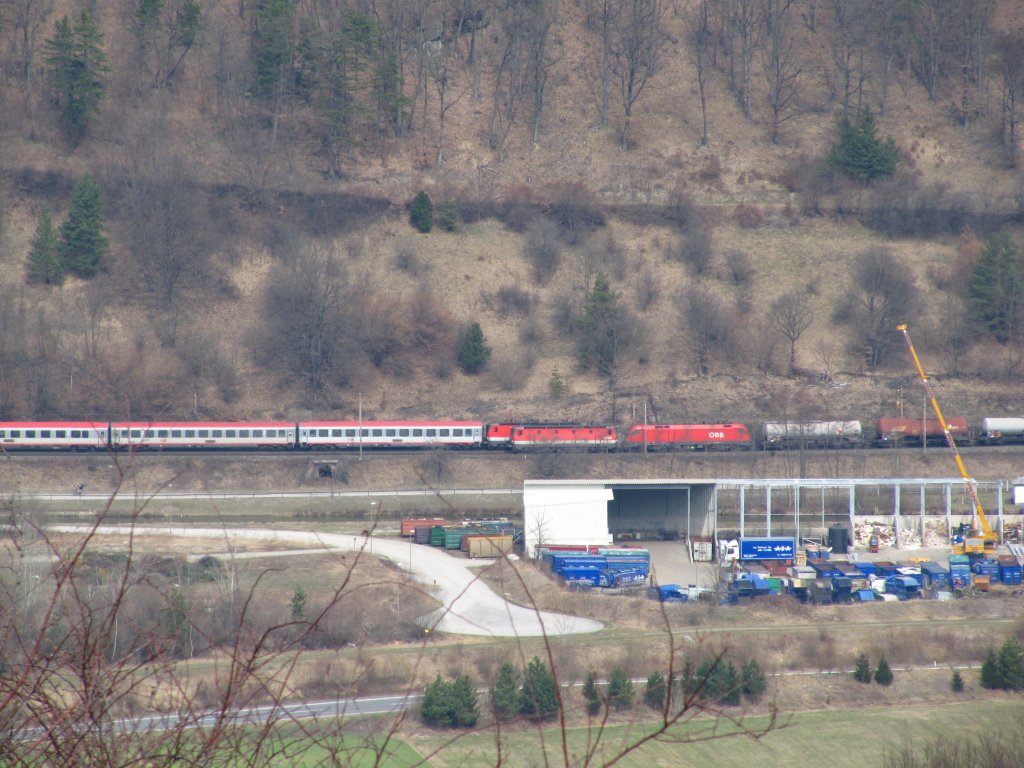 Blick ins Tal von Eichberg aus, 22.03.2010