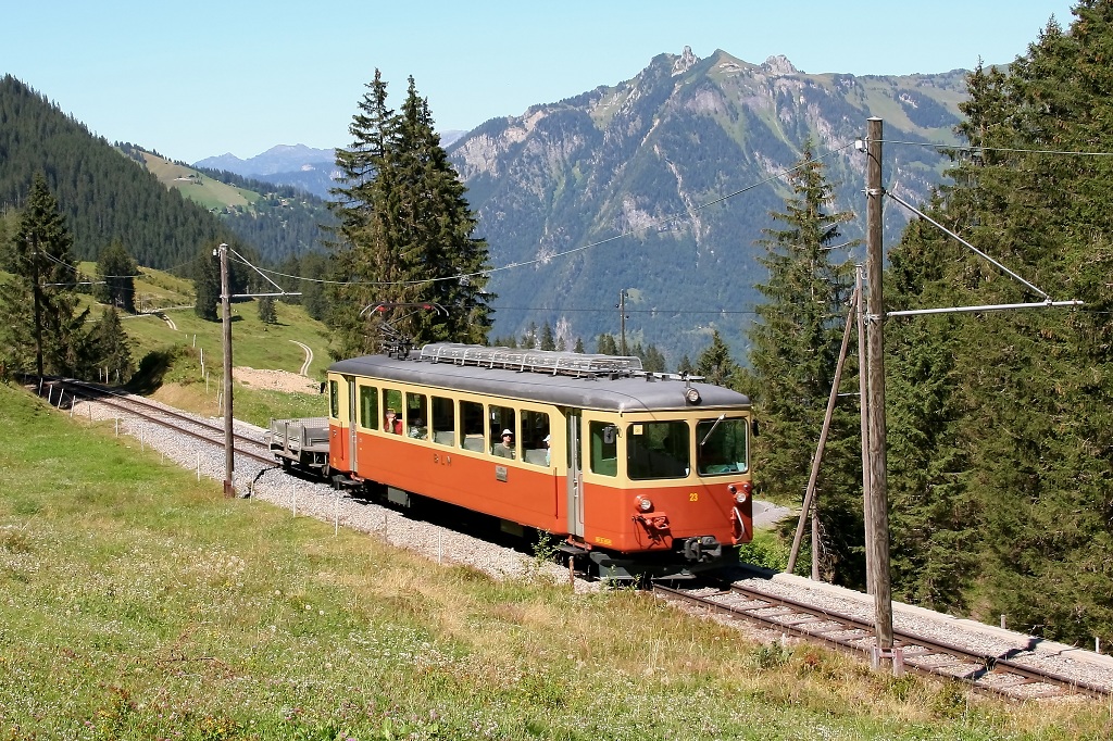 BLM Be 4/4 23 zwischen Grtschalp und Winteregg. (18.08.2012)