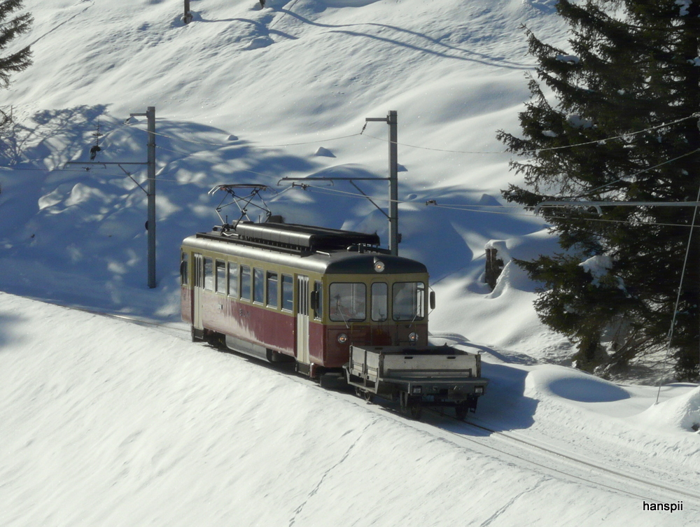 BLM - Be 4/4 31 unterwegs zur Haltestelle Winteregg am 26.01.2013