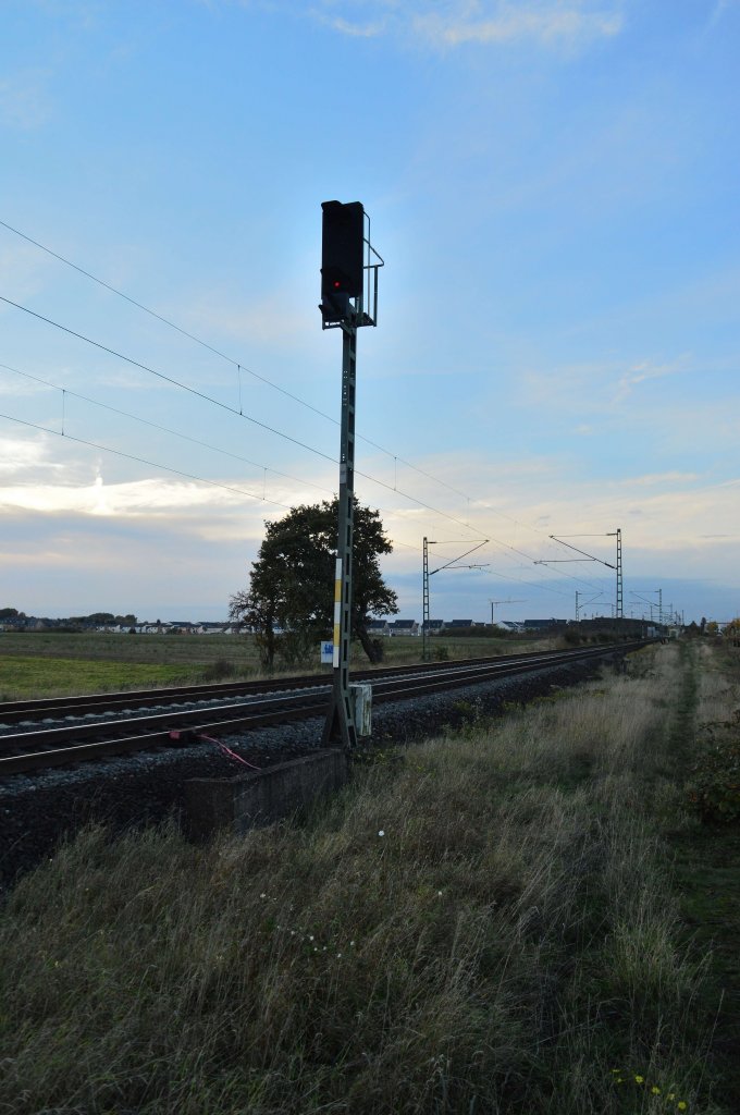 Blocksignal vorm HP Allerheiligen am Abend des 18.10.2012