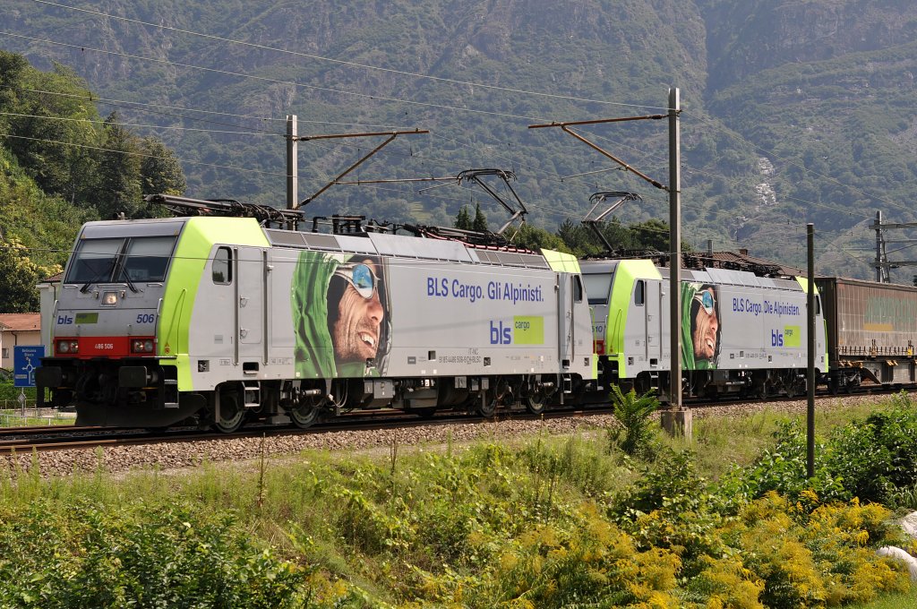 BLS 486 506 + 486 510  Personico  14.08.12