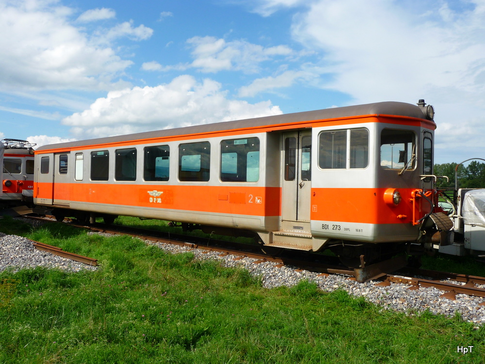 BMK Bahn Museum Kerzers/Kallnach - ex tpf / GFM Steuerwagen BDt 273 in Kallnach abgestellt am 12.08.2010
