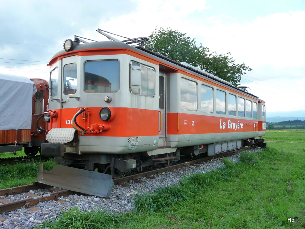 BMK Bahn Museum Kerzers/Kallnach - ex tpf / GFM Triebwagen Be 4/4 131 in Kallnach abgestellt am 12.08.2010
