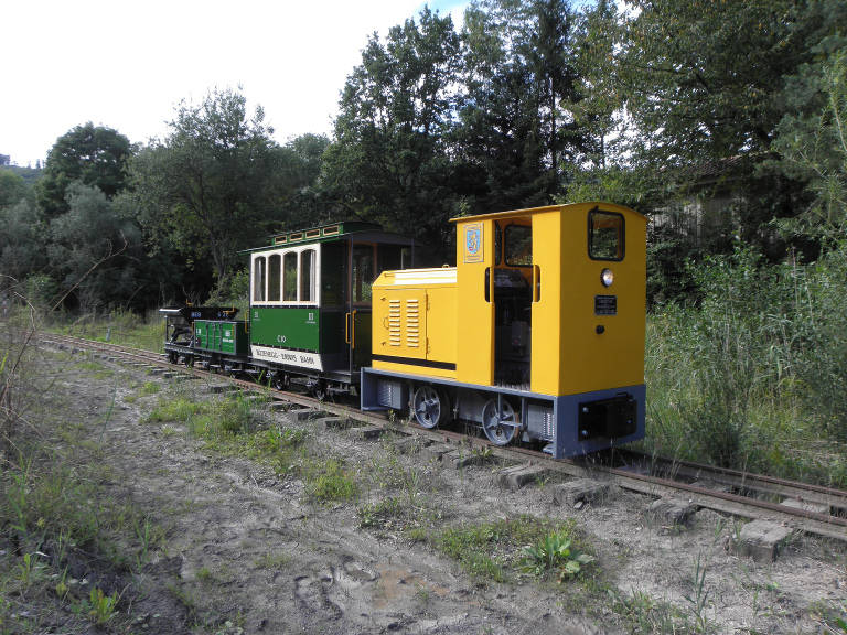 Bözenegg-Eriwis Bahn mit Lok Diema2054 Spurweite 60cm. Mehr zur Geschichte unter  www.bebrail.ch
