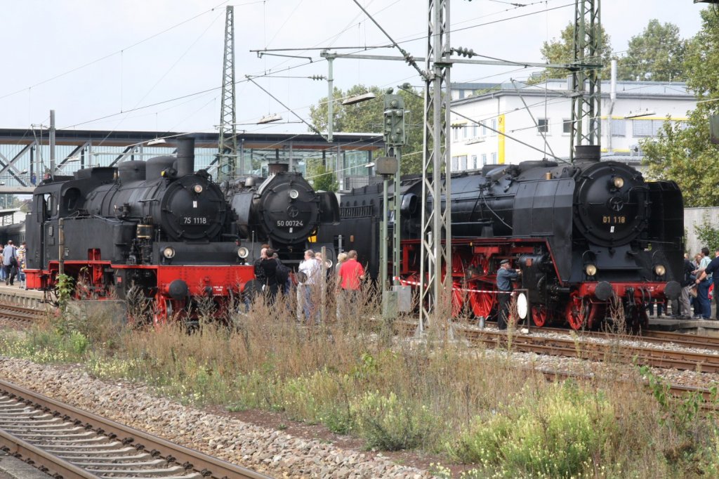 BR 01 118+BR 50 0372+BR 75 1118 UEF in G�ppingen 20-9-2009