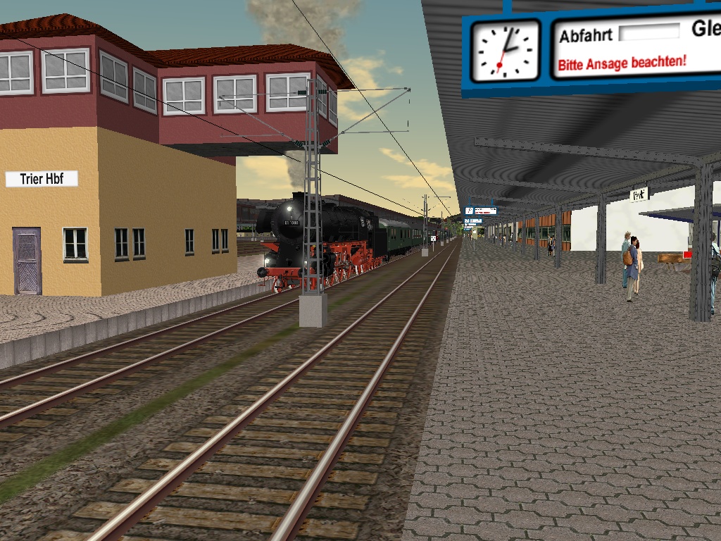 BR 01 mit einem D-Zug in Trier Hbf