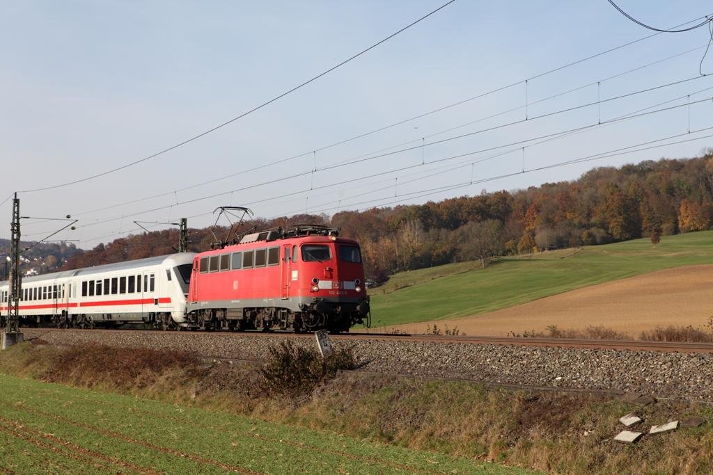BR 110 mit leer IC von Stuttgart nach Mnchen  	