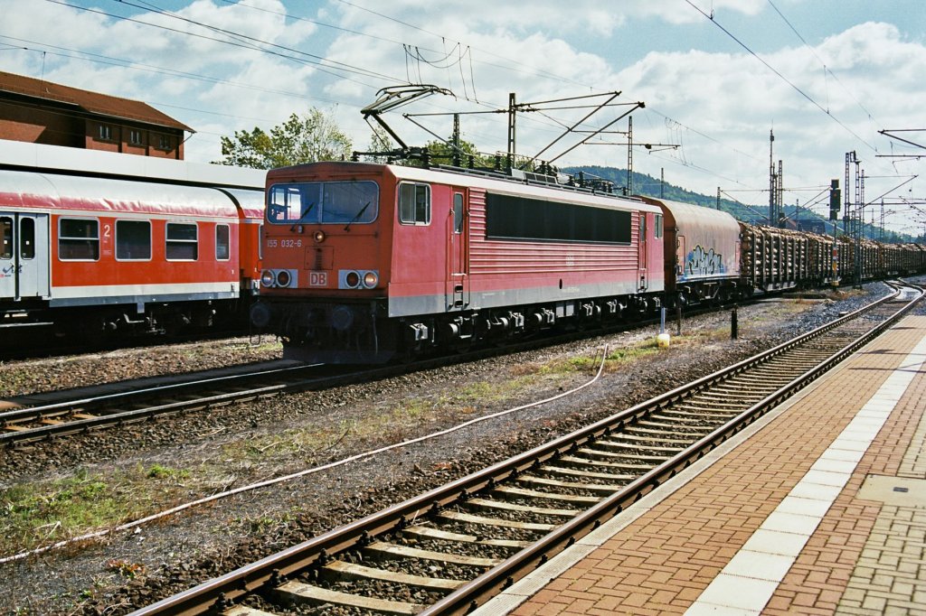 BR 155 032-6 von Eisenach nach Bebra unterwegs am 07.09.11