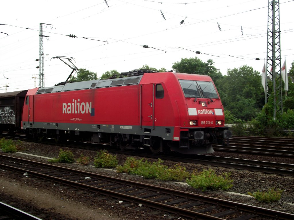 BR 185 mit Gterzug in Mannheim Hbf am 31.07.11