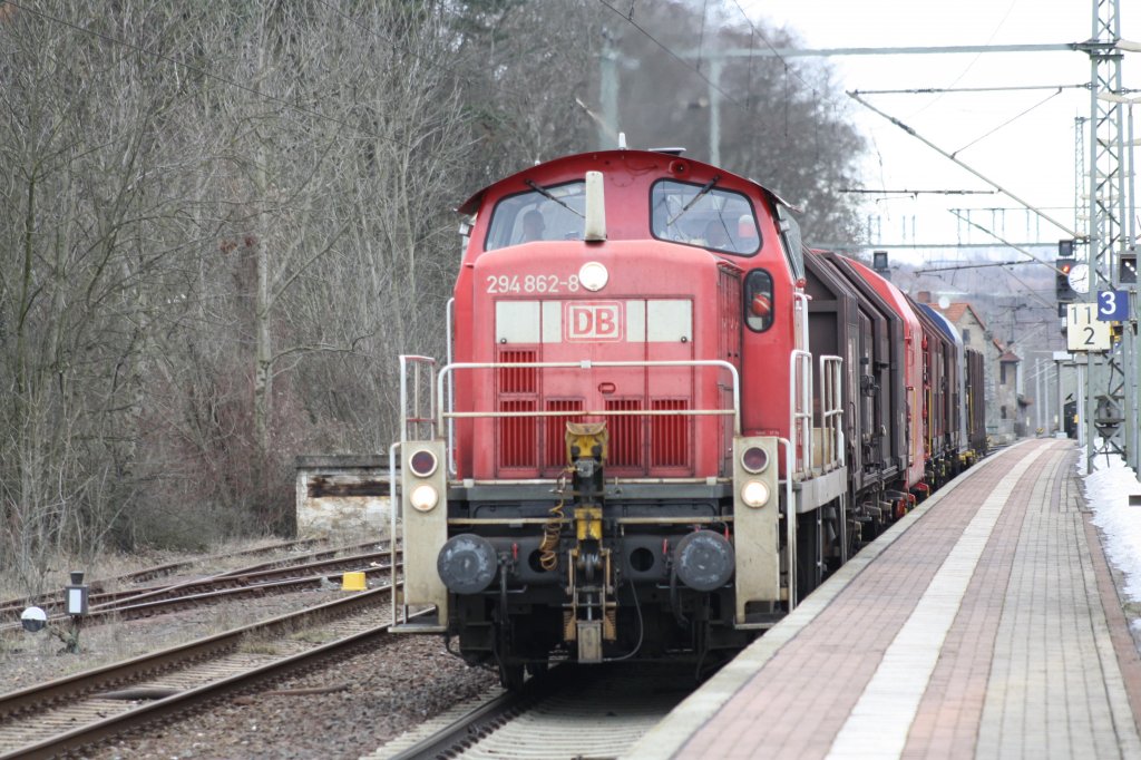 BR 294 862-8 mit einem kurzen Gz.Erfurt Mrz 2010