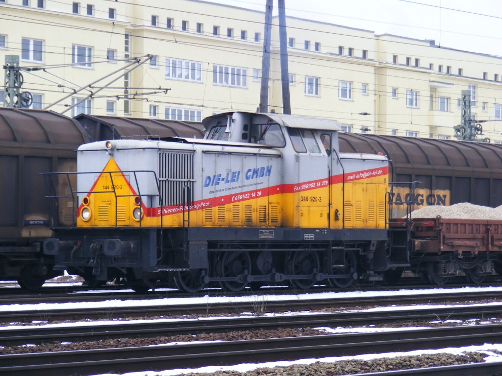 BR 346 920 der Die-Lei GmbH am 11.03.2010 in Magdeburg-Sudenburg