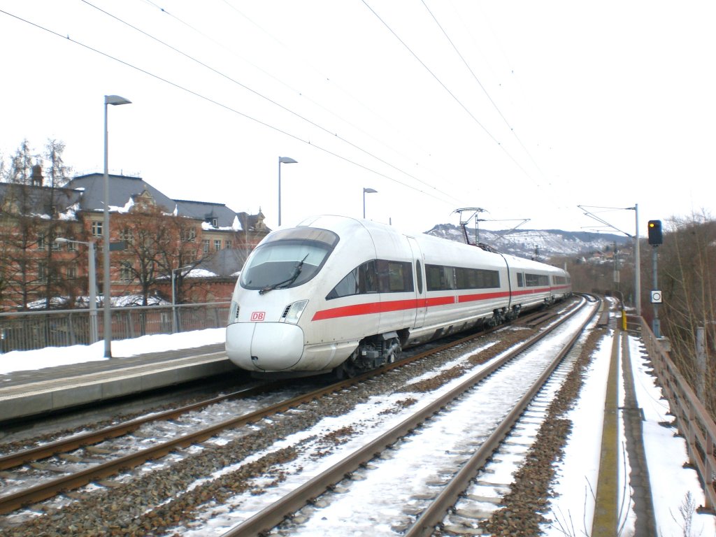 BR 411 (ICE-T) nach M�nchen im Paradiesbahnhof Jena.(28.1.2010)